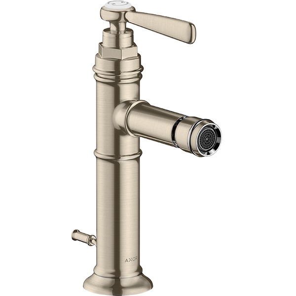 Hansgrohe AXOR Montreux Einhebel-Bidetmischer mit Ablaufgarnitur, nickel gebürstet 16526820