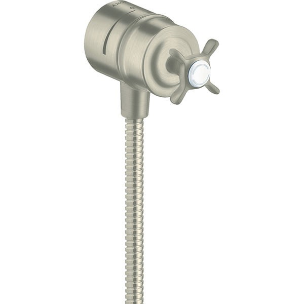 Hansgrohe AXOR Montreux FixFit Stop Wandabsperrventil DN15 mit Kreuzgriff, nickel gebürstet 16882820