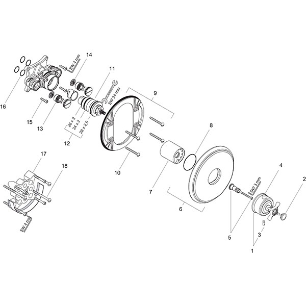 Hansgrohe AXOR Montreux Highflow Thermostat Unterputz Fertigset, nickel gebürstet 16815820