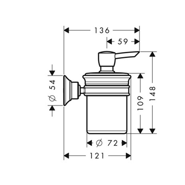 Hansgrohe AXOR Montreux Lotionspender, nickel gebürstet 42019820