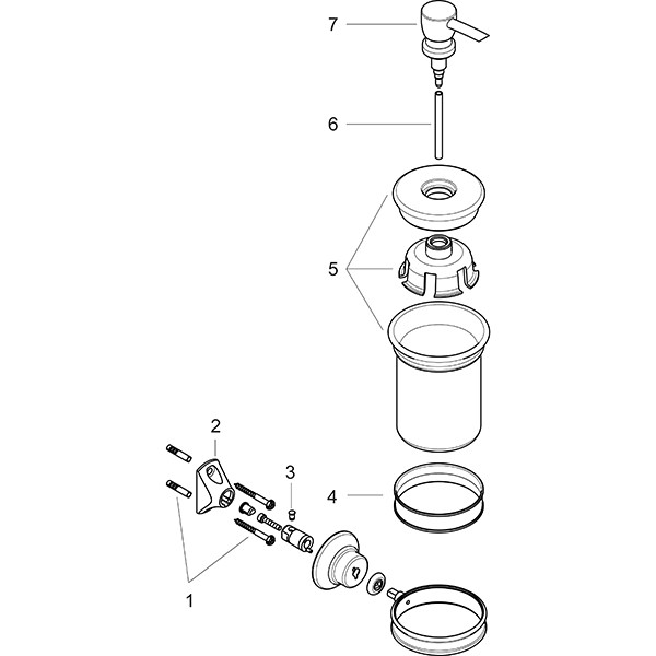 Hansgrohe AXOR Montreux Lotionspender, nickel gebürstet 42019820