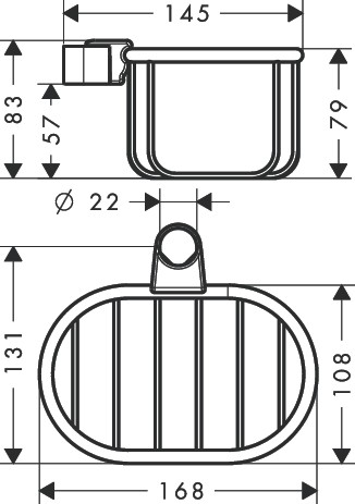 Hansgrohe AXOR Montreux Seifenkorb, nickel gebürstet 42066820