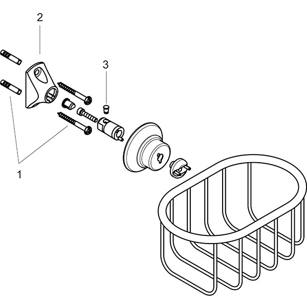 Hansgrohe AXOR Montreux Seifenkorb Wandversion, nickel gebürstet 42065820