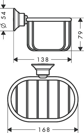 Hansgrohe AXOR Montreux Seifenkorb Wandversion, nickel gebürstet 42065830