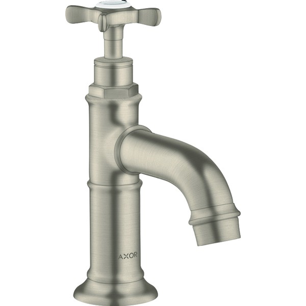 Hansgrohe AXOR Montreux Standventil ohne Ablaufgarnitur für Waschtisch, nickel gebürstet 16530820, 