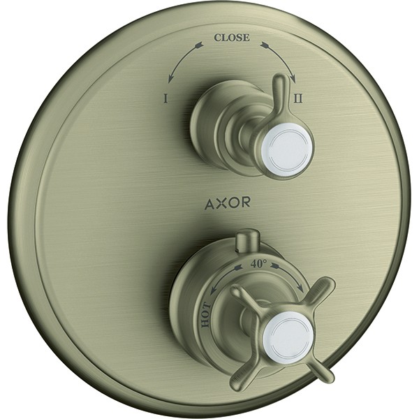Hansgrohe AXOR Montreux Thermostatbatterie Unterputz mit Ab-/Umstellventil, polished nickel 16820820