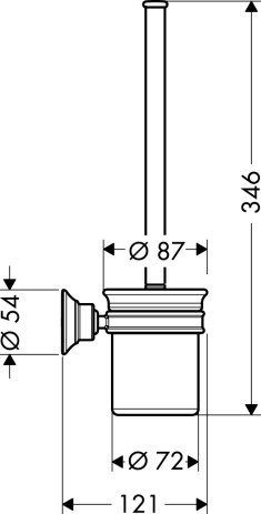 Hansgrohe AXOR Montreux WC-Bürstenhalter mit Bürste, polished nickel 42035830