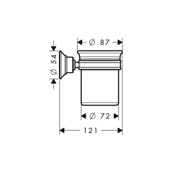 Hansgrohe AXOR Montreux Zahnputzbecher, nickel gebürstet 42134820