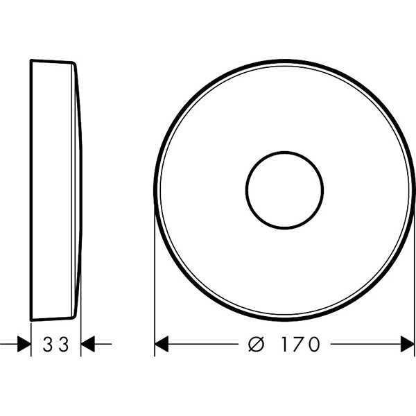 Hansgrohe AXOR Verlängerungsrosette, 1-Loch, nickel gebürstet 14960820