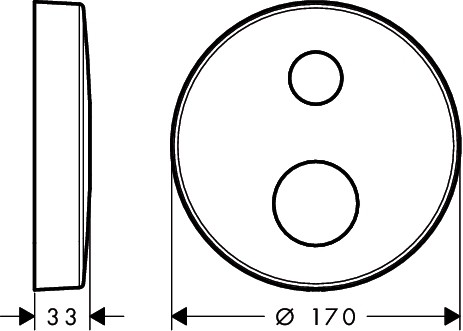 Hansgrohe AXOR Verlängerungsrosette, 2-Loch, 0-1-2, nickel gebürstet 14962820