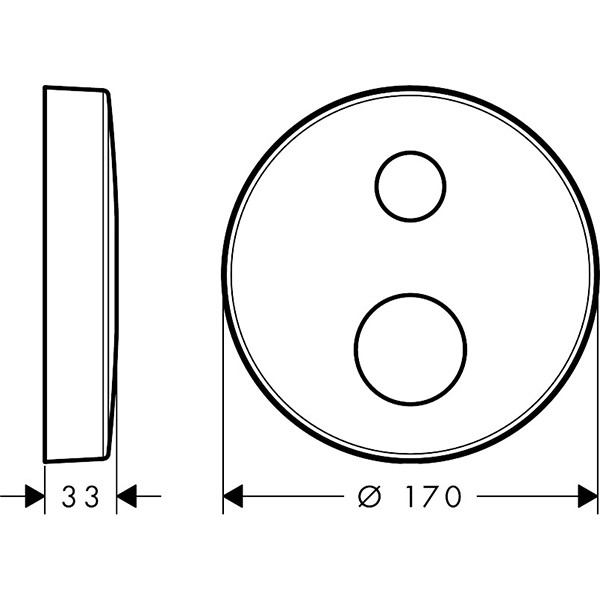 Hansgrohe AXOR Verlängerungsrosette, 2-Loch mit Pfeil-Markierung nickel gebürstet 14963820