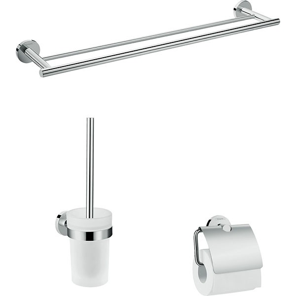 Hansgrohe Bad Accessoire 3-teiliges Set Logis Universal chrom