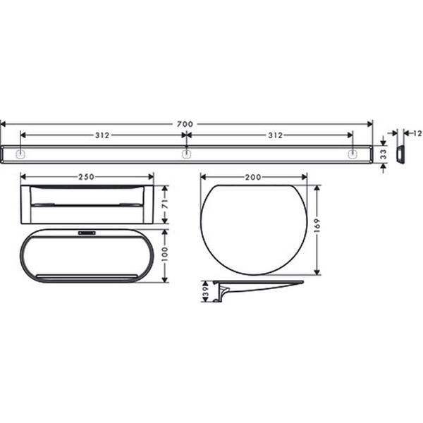 Hansgrohe Badewannenset WallStorismattschwarz