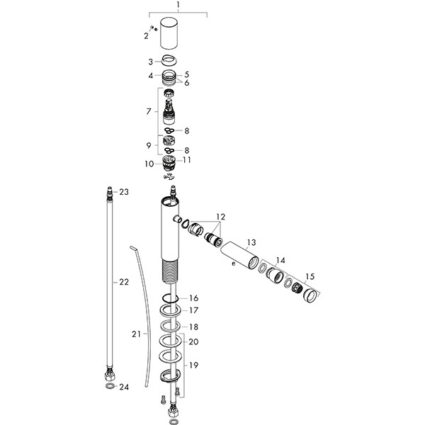 Hansgrohe Bidetmischer Axor Uno Bügelgr. BN