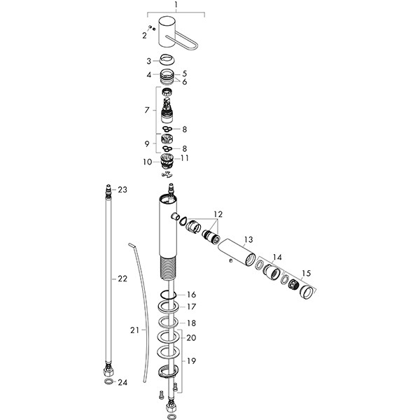 Hansgrohe Bidetmischer Axor Uno Bügelgriff chrom