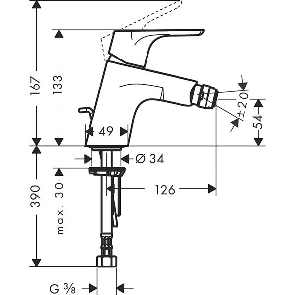 Hansgrohe Bidetmischer Focus chrom 
