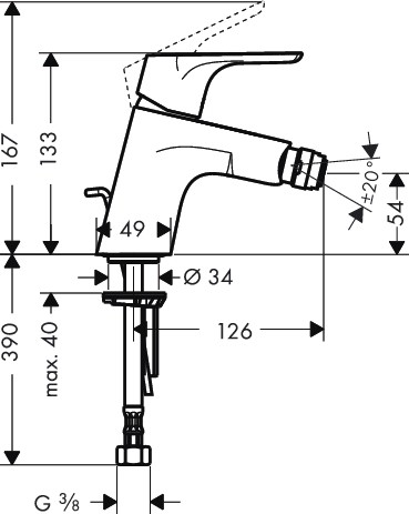 Hansgrohe Bidetmischer Focus chrom 