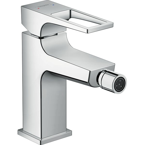 Hansgrohe Bidetmischer Metropol chrom Bügelgriff mit Push-Open Ablaufgarnitur