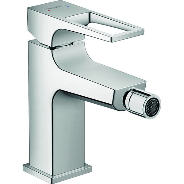 Hansgrohe Bidetmischer Metropol chrom Bügelgriff mit Push-Open Ablaufgarnitur