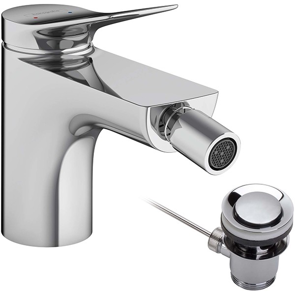 Hansgrohe Bidetmischer Vivenis mit Zugstangen-Ablaufgarnitur chrom