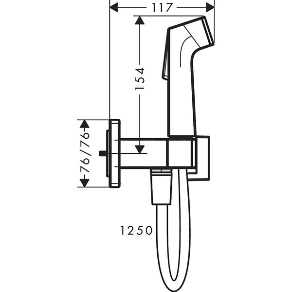 Hansgrohe Bidette E WW Schl.1250mm/Port MSW   