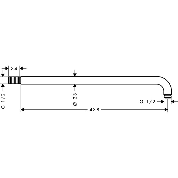 Hansgrohe Brausearm 450mm chrom  