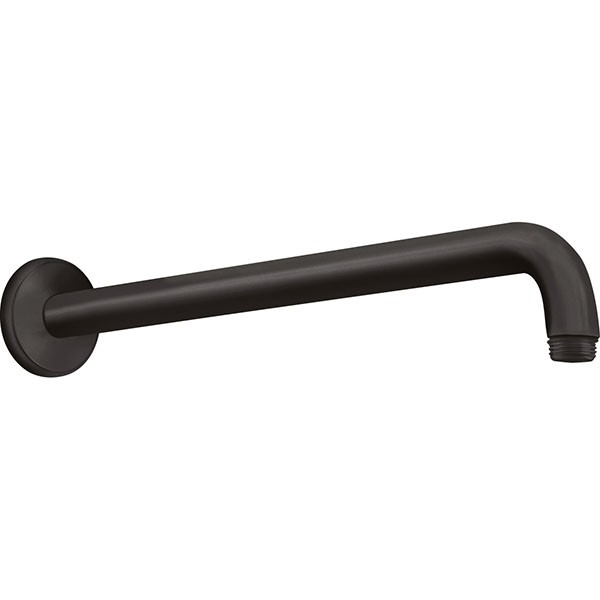 Hansgrohe Brausearm DN15 389mm Ausladung 90 Grad mattschwarz ohne Kugelgelenk