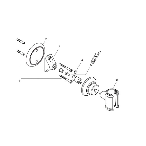 Hansgrohe Brausenhalter AXOR Montreux chrom 