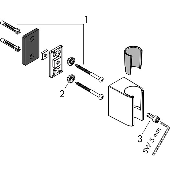 Hansgrohe Brausenhalter Axor ONE chrom  