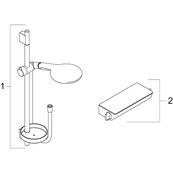 Hansgrohe Brausenkombi Raindance Select 150/ Therm.Brause AP Ecostat Select U'650mm