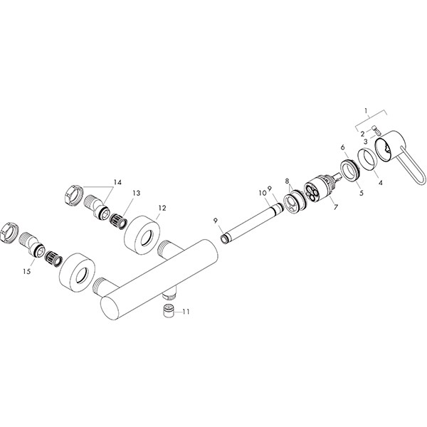 Hansgrohe Brausenmischer Aufputz Axor Uno Bügelgriff chrom