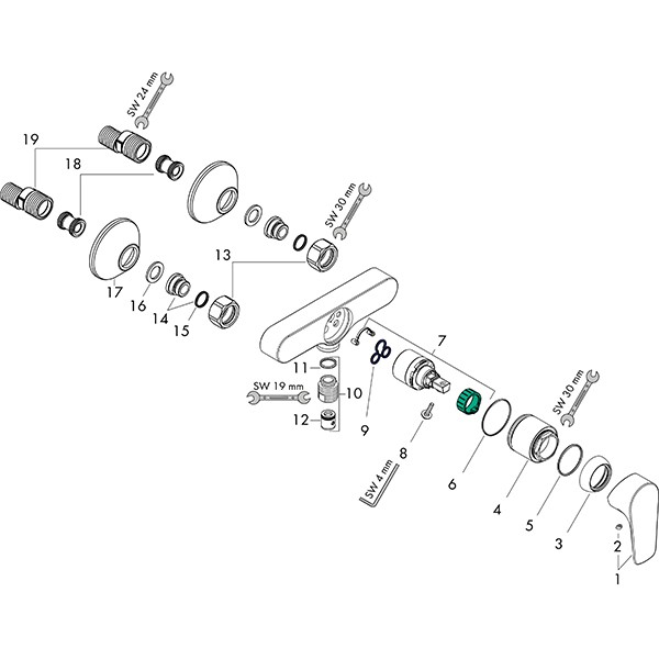 Hansgrohe Brausenmischer Aufputz Talis E chrom  