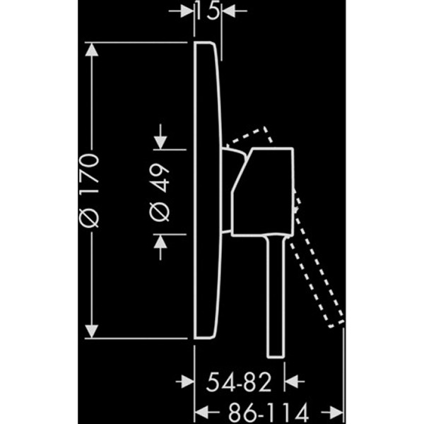Hansgrohe Brausenmischer Unterputz AXOR Starck chrom