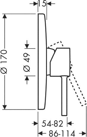 Hansgrohe Brausenmischer Unterputz AXOR Starck chrom