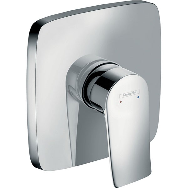Hansgrohe Brausenmischer Unterputz Metris Fertigset eckig chrom