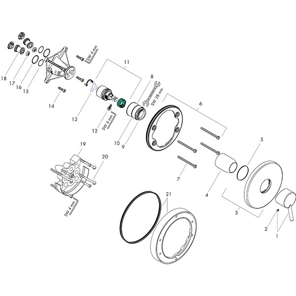 Hansgrohe Brausenmischer Unterputz Talis S Fertigset verchromt