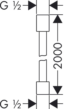 Hansgrohe Brausenschlauch AXOR Starck Isiflex DN15 chr.mit beids.zylindr.Mutter 2000mm