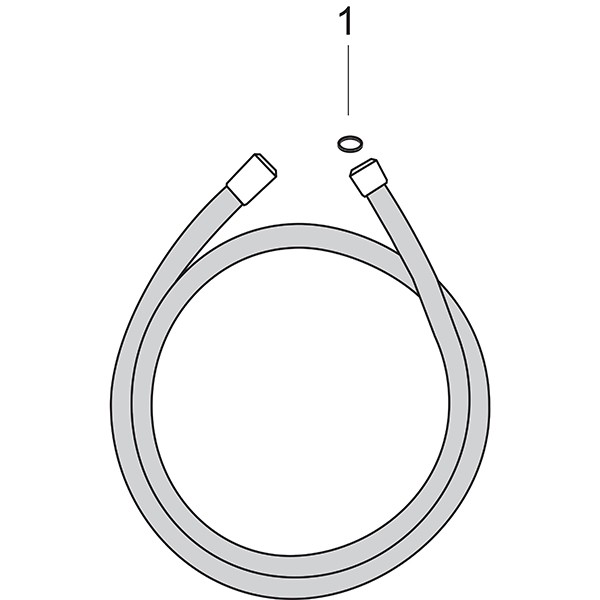 Hansgrohe Brausenschlauch AXOR Starck Isiflex DN15 chrom m.beids.zylindr.Mutter 1250mm
