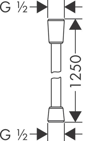 Hansgrohe Brausenschlauch Isiflex B 1250mm mattschwarz