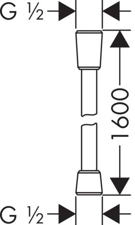Hansgrohe Brausenschlauch Isiflex B 1600mm edelmessing