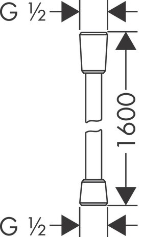 Hansgrohe Brausenschlauch Isiflex B 1600mm rot 