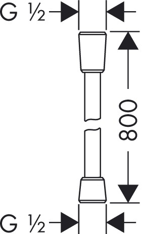 Hansgrohe Brausenschlauch Isiflex'B 800mm chrom  