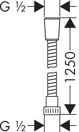 Hansgrohe Brausenschlauch Metaflex C 1250mm chrom