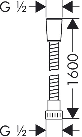 Hansgrohe Brausenschlauch Metaflex C 1600mm chrom