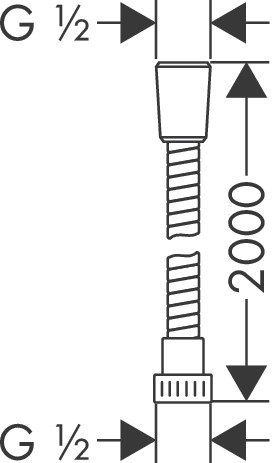 Hansgrohe Brausenschlauch Metaflex C 2000mm chrom