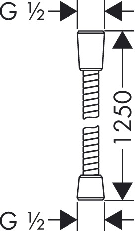 Hansgrohe Brausenschlauch Sensoflex 1250mm chrom