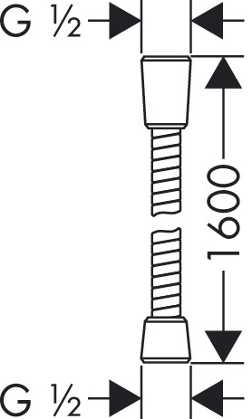 Hansgrohe Brausenschlauch Sensoflex 1600mm chrom
