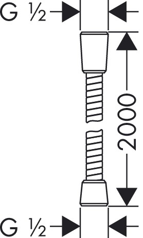 Hansgrohe Brausenschlauch Sensoflex 2000mm chrom