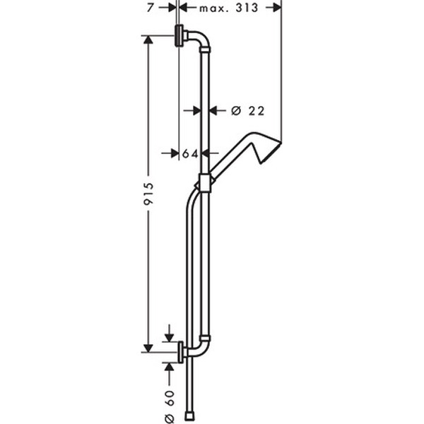 Hansgrohe Brausenset Axor Front chrom  