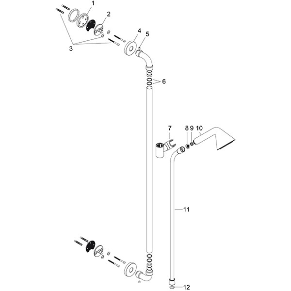 Hansgrohe Brausenset Axor Front chrom  